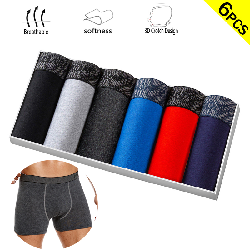 6 개/갑/팩 복서 팬티 솔리드 컬러 남성 팬티 코튼  - Boxer Brief Pack Cotton 리뷰 및 가격